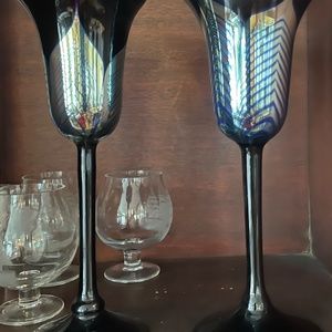 Correia Art Glass goblets